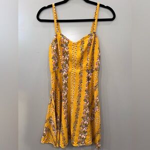 Old Navy Yellow Floral Mini Dress
